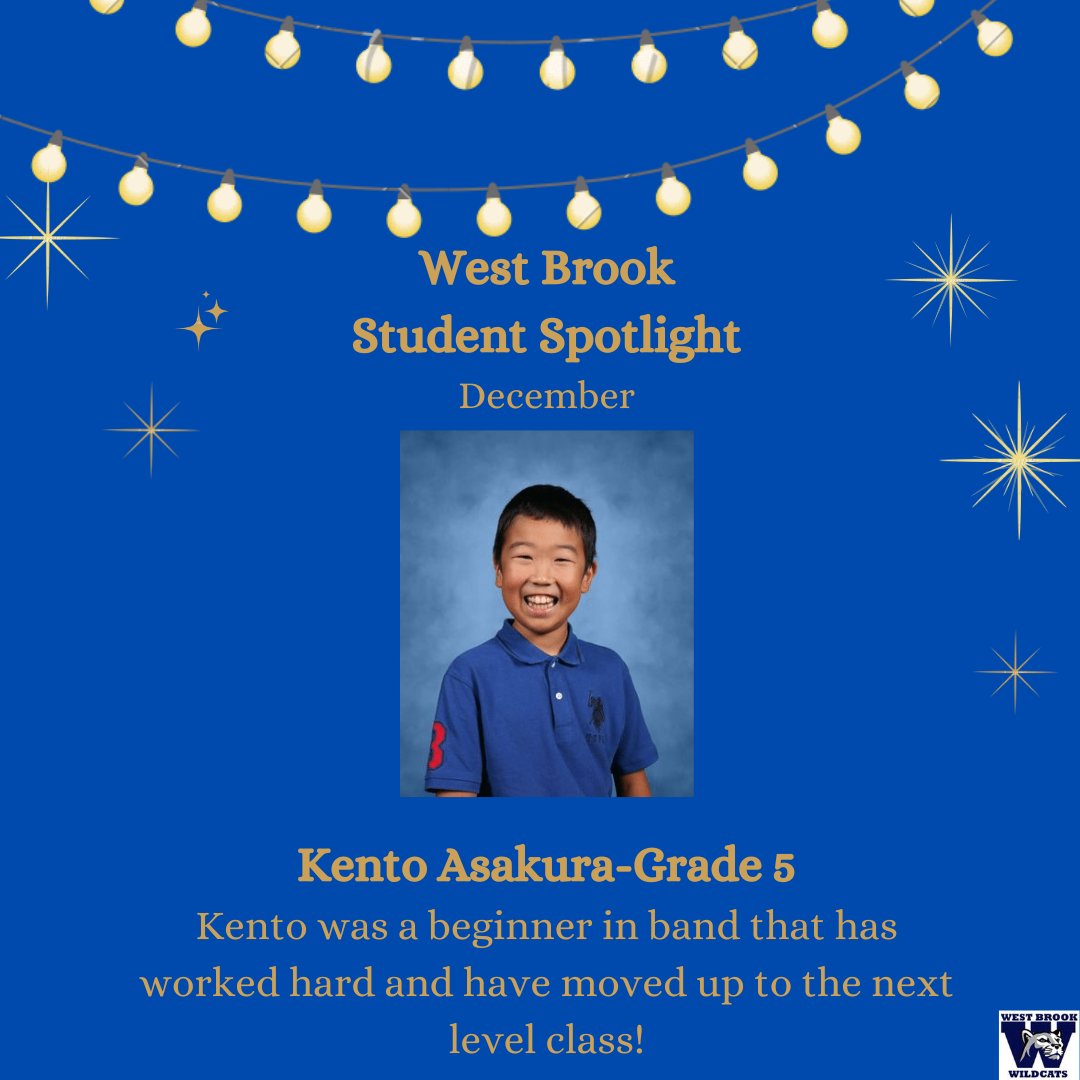 WestBrook_Param's tweet photo. We are proud to present our 5th grade spotlight students! Congratulations Sema, Kento, and Zoey. Thank you for showing everyone what it means to be West Brook. 👏👏👏 https://t.co/6kl1PIL9wp