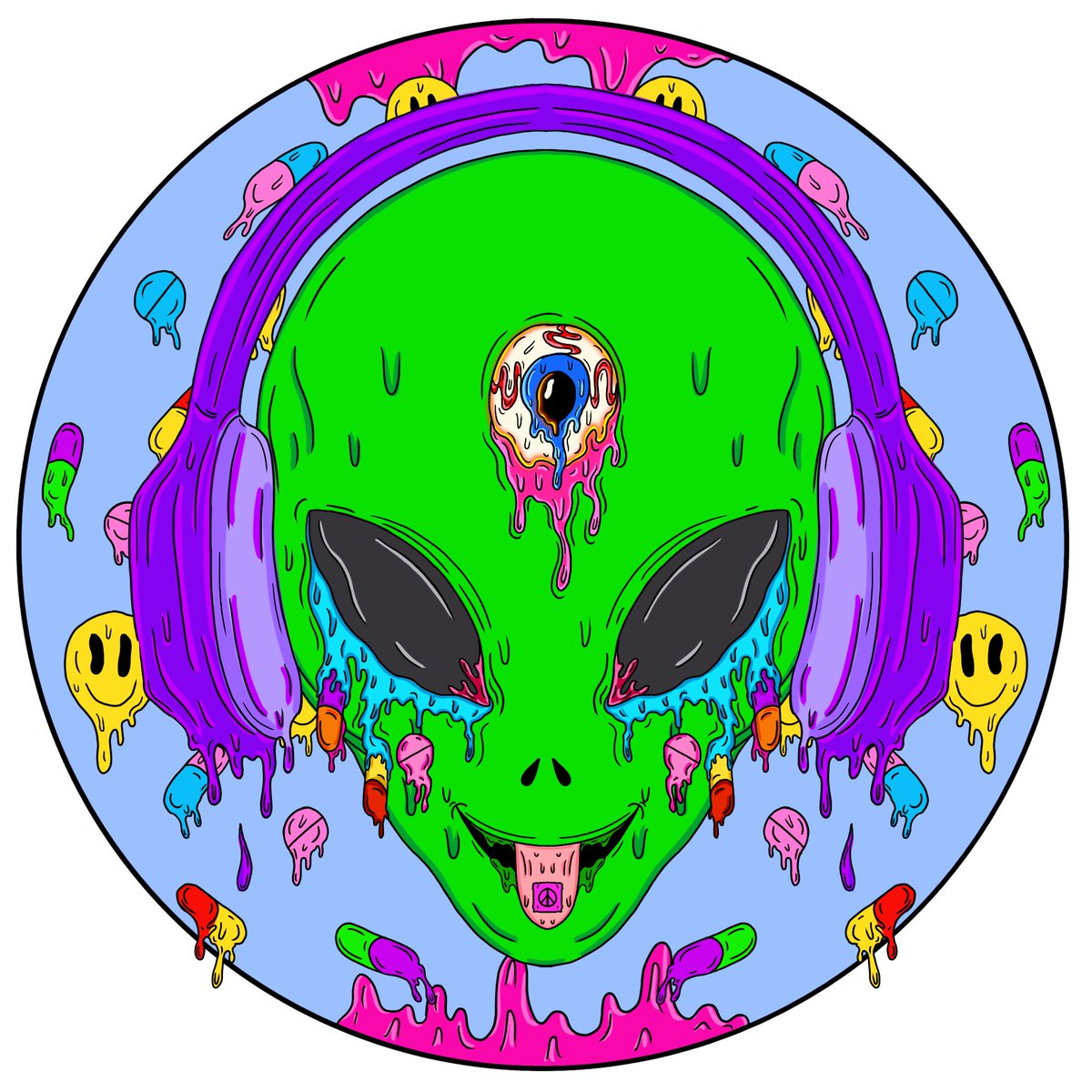 ALIENQUEENART's tweet photo. GM, LOVE YOU ALL &amp; CAN’T WAIT FOR REVEAL! 👽💚 @TABZ_NFT 💊🫠 https://t.co/j76xWjIKWs