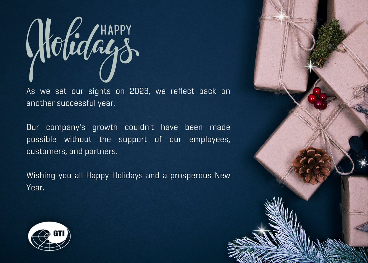 GeoSpectrumTech's tweet image. From all of us, to all of you. 🥂
Happy Holidays and best wishes for a successful year ahead!
#HappyHolidays #NewYear #thankful