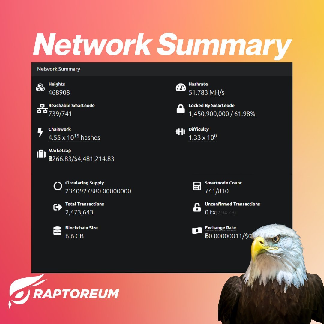 RaptoreumFR's tweet photo. Le #network #Raptorem 🦅 https://t.co/zdl9twzTyh