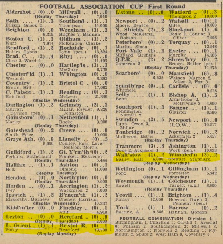 Vince Taylor on Twitter "November 22 1952 was a busy FA Cup day in