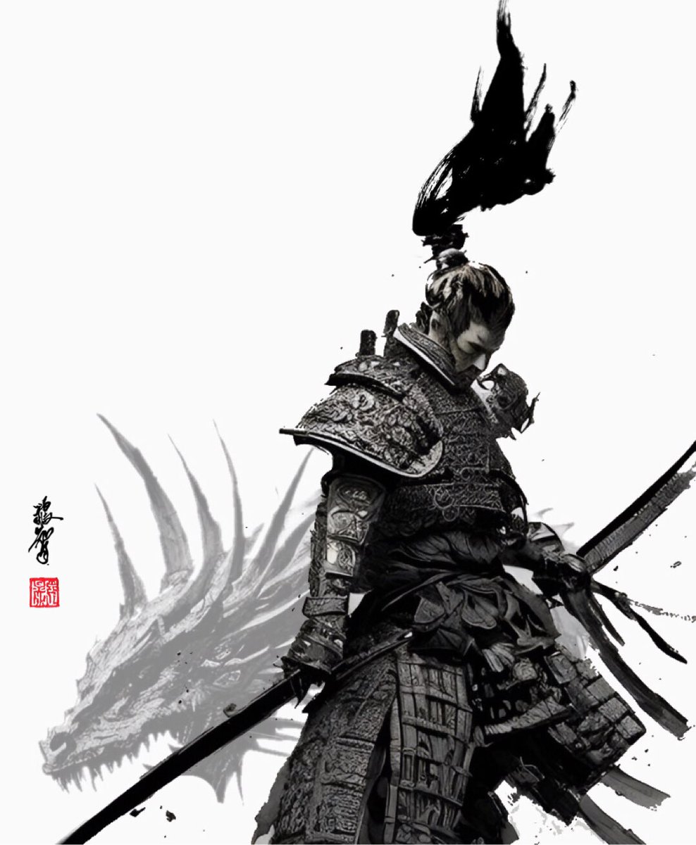 Collaboration of IKEYA's Dragon and Samurai
Japanese calligraphy is also incorporated into the painting.

Please take a look.

【武装龍戯】
