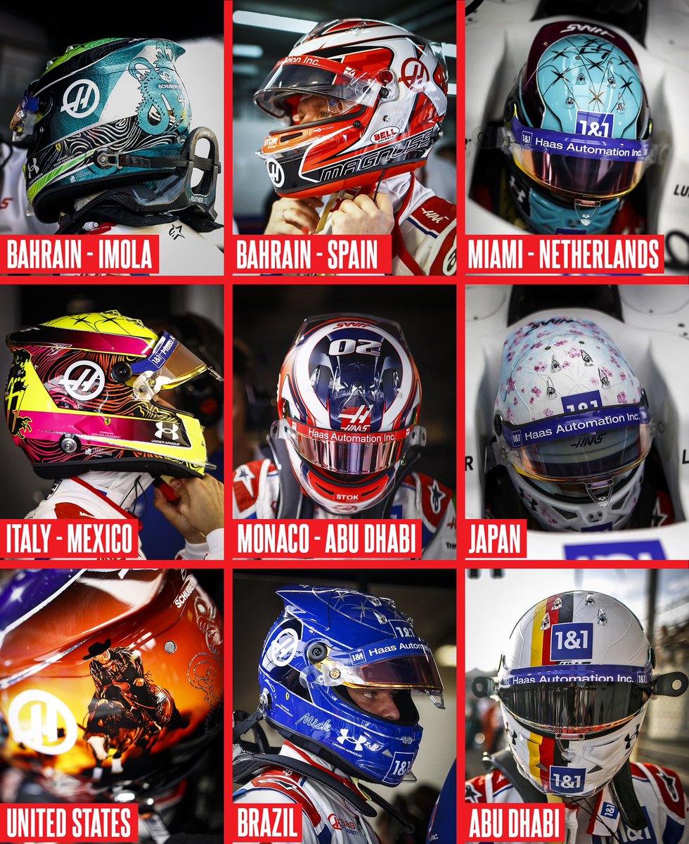 Plenty of helmet designs on display from our drivers in 2022 🤩

Which was your favorite? 

#HaasF1