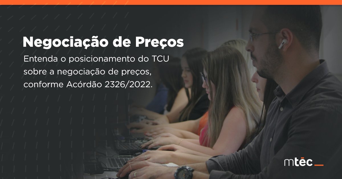 mteccomvc's tweet photo. Nesta semana, vamos dar destaque à relevante decisão do TCU, no sentido de que a negociação da proposta de preços não deve se limitar tão somente aos valores estimados do certame.
https://t.co/UzX3t8uQO0
#microtecnica #MTec #atasregistrodepreços #atas #sistemaderegistrodepreços https://t.co/Tc0OGblMNW