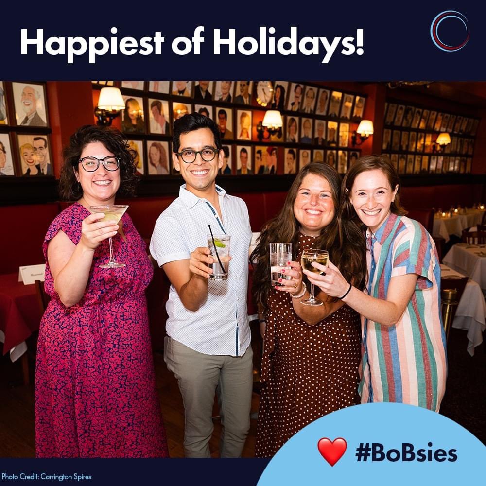 It isn't the holiday season without a *cheers* at @SardisNYC! 🥂 May your holidays be full of warmth and cheer. Sincerely, #TheBusinessOfBroadway team. #BoBsies