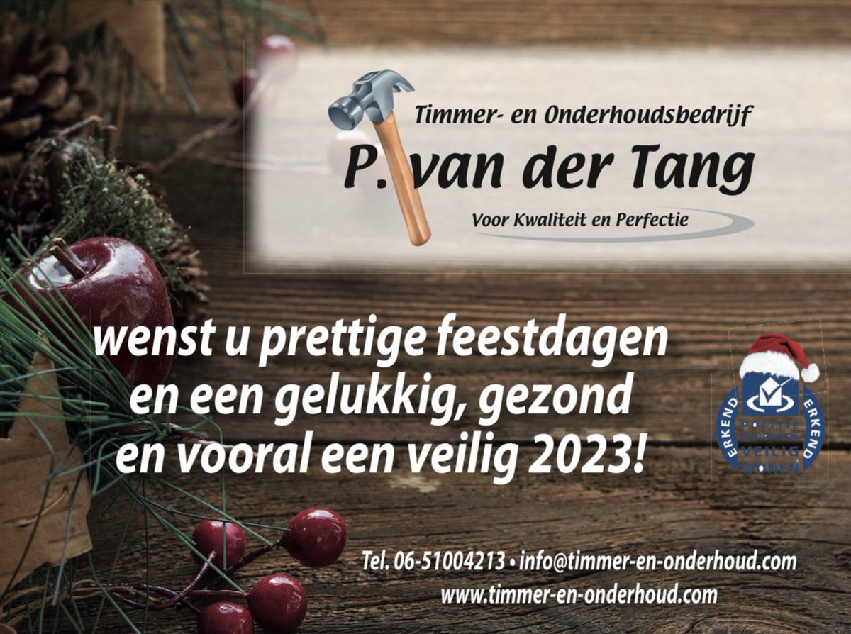 Na een veelbewogen jaar sluiten we even 2 weken.

Vanaf maandag 9 januari staan we weer voor u klaar.