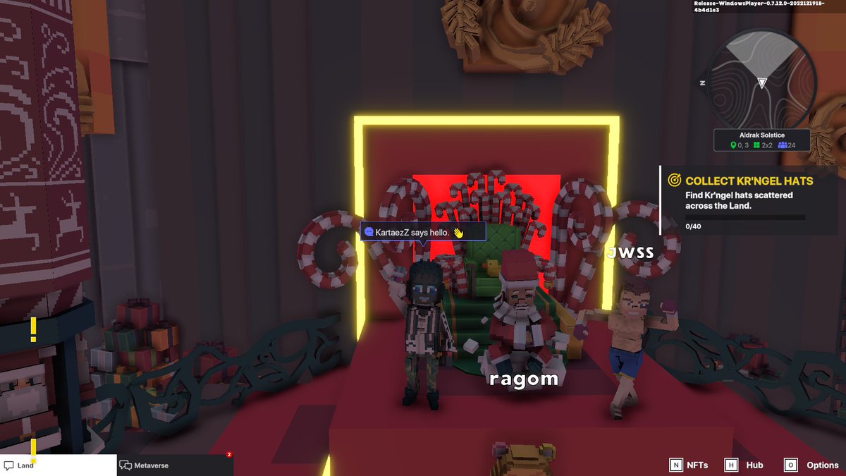 Kartaezz's tweet photo. @TheSandboxGame I found a Santa in Aldrak Solstice! 🧑‍🎄🎁 I participated in the #SeasonsGreetingsTSB challenge for a chance to win an NFT! 
Hi Santa https://t.co/XDB7abDdM5
