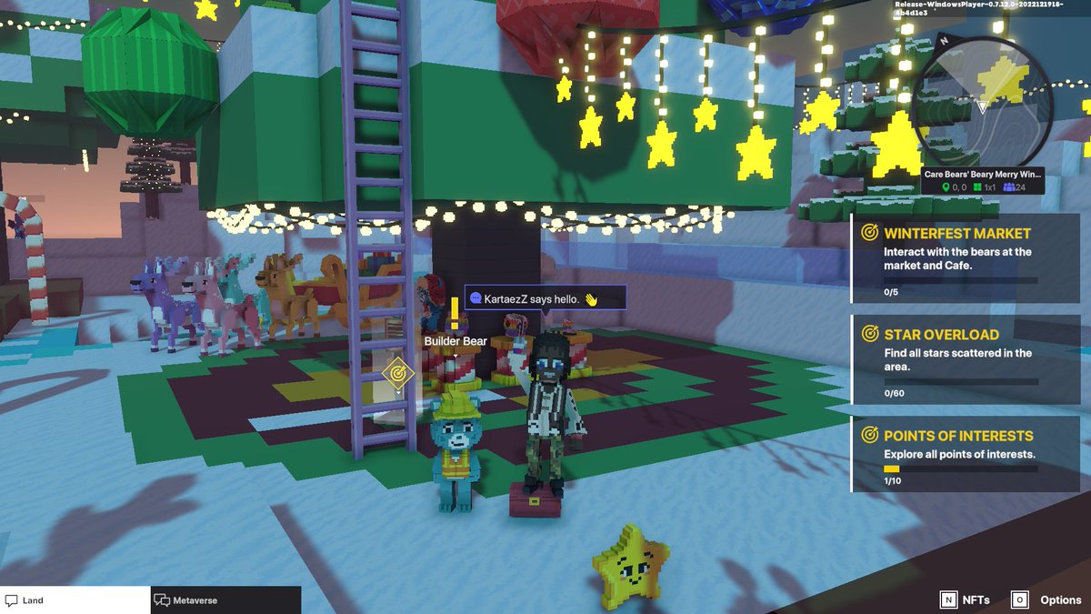 Kartaezz's tweet photo. @TheSandboxGame @carebears I found a @carebears blue construction worker in Merry Beary Winterfest! 👷🐻 #SeasonsGreetingsTSB https://t.co/8OPWZcU1vK
