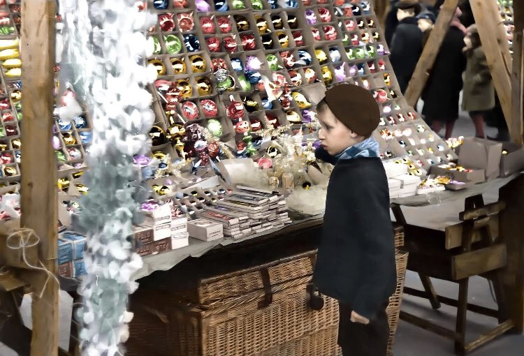 visegrad24's tweet photo. A young boy looks at traditional Polish Christmas tree ornaments (baubles) for sale in Warsaw, Poland 1936.

Three years later, it will be a different world. https://t.co/h9NEDDdJyx