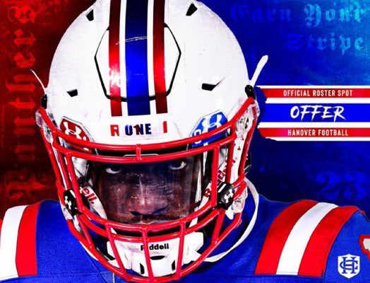 Blessed to receive an offer from <a href="/HanoverFTBL/">Hanover Football</a>  <a href="/DLCoach_Danford/">Andrew Danford</a>   #jointhehunt #AGTG