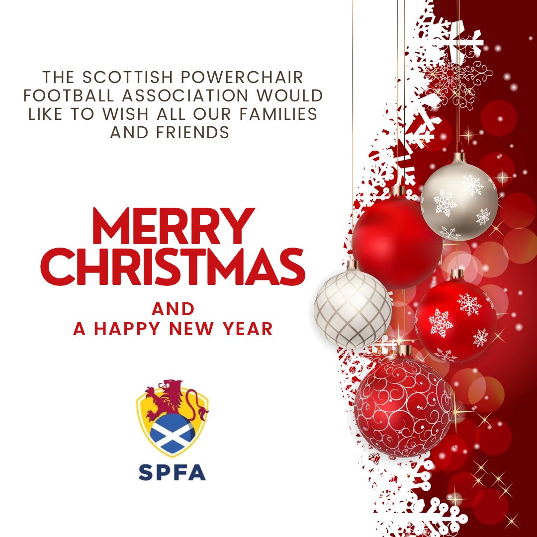 The_SPFA's tweet photo. We wish all of our friends and Powerchair family and very Merry Christmas and a Happy New Year when the time comes.
We hope you all return much rested and excited for football in 2023
#TogetherDrivingFootballForward https://t.co/onmgpkrO0X