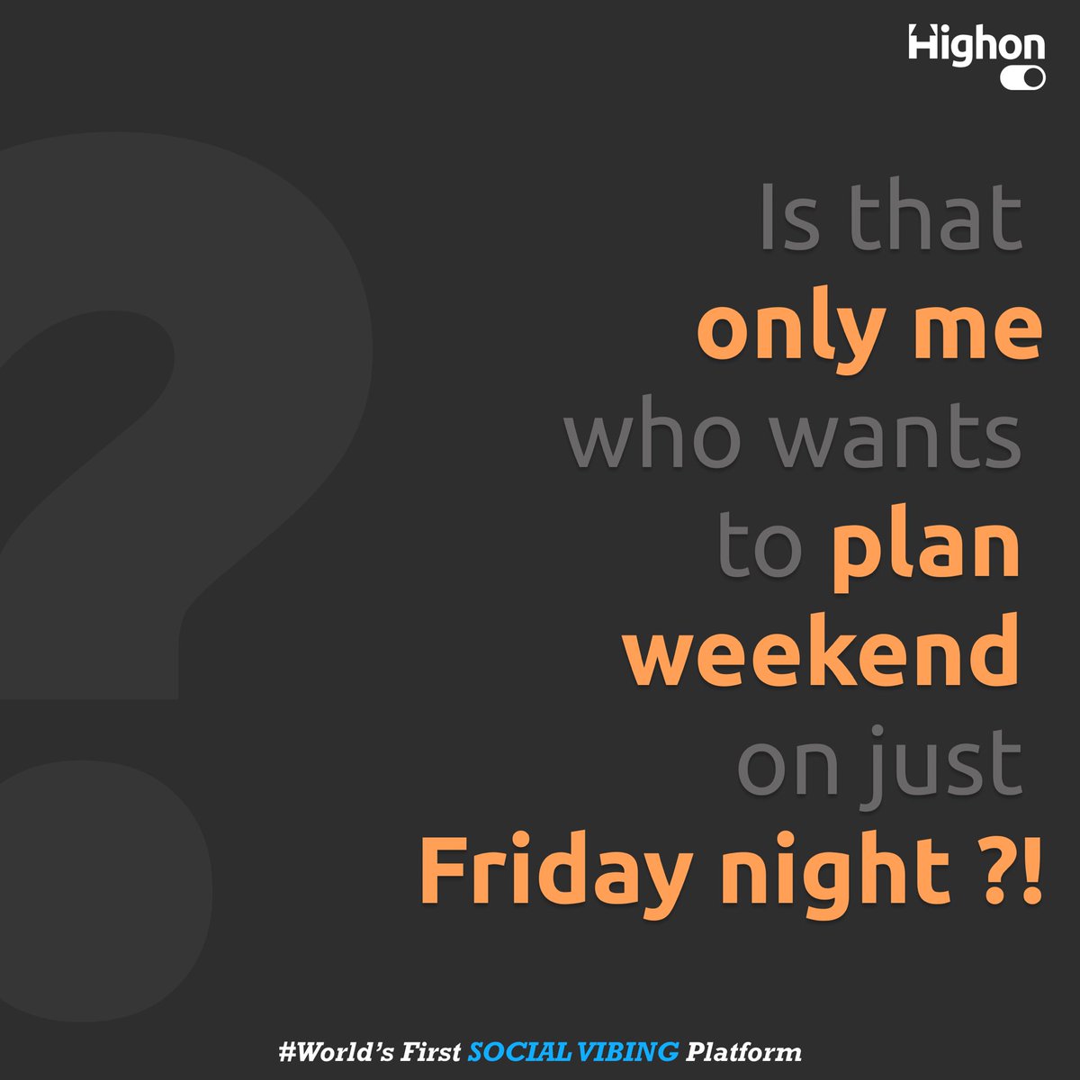 Highon_Global's tweet photo. It’s not Friday unless we completely waste it until 9PM and then feel sad about it. 

It’s a whole different vibe❄️

#Highon #Worlds #1 #SocialVibingPlatform
#work #experience #growth #innovation #digitalmarketing #marketing #socialmedia #Vibeon #Highon #SocialVibing #Platform https://t.co/CoaQnEg8BO