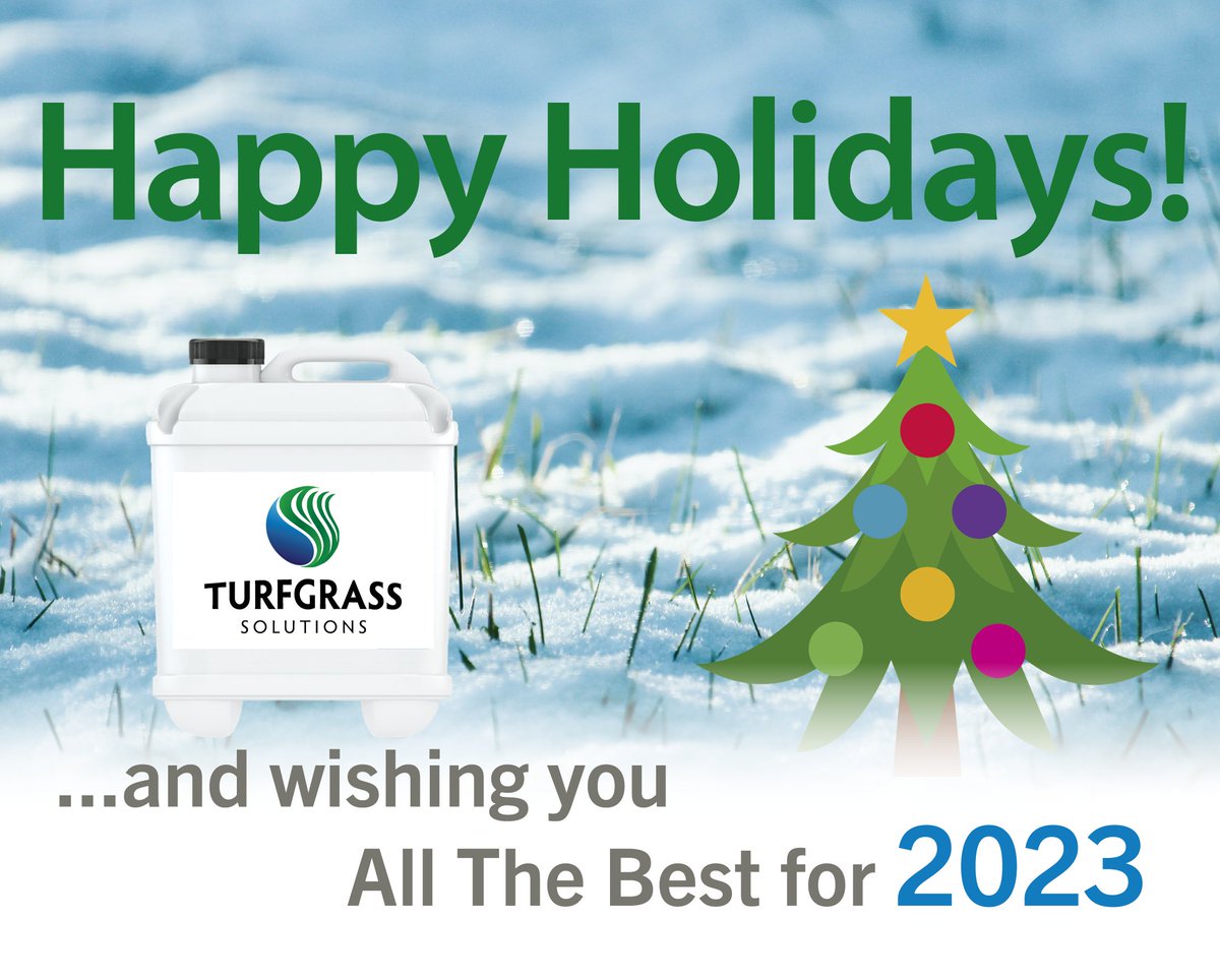 turfsol's tweet photo. Happy Holidays, Merry Christmas and a Happy New Year from our Turfgrass Solutions family to yours! 🎄
We are so excited to work with you in the new year! All the best for 2023! ⛳️
#TurfgrassSolutions #Turfgrass #HappyHolidays #MerryChristmas #SeeYouin2023 #TurfSol https://t.co/6d79yDc5dc