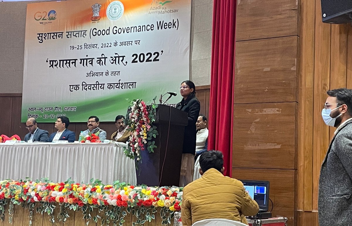 DDC Dhanbad (@ddcdhanbad) on Twitter photo The Pannel touched upon critical schemes being implemented in the district and stressed upon outcome-based planning, implementation of the projects as a part of Vision Dhanbad @ 2047.
5/5
#SushasanSaptah2022 #PrashasanGaonKiAur
<a href="/PMOIndia/">PMO India</a> <a href="/DrJitendraSingh/">Dr Jitendra Singh</a> <a href="/DARPG_GoI/">DARPG ЁЯЗоЁЯЗ│</a> <a href="/PIB_India/">PIB India</a> The Pannel touched upon critical schemes being implemented in the district and stressed upon outcome-based planning, implementation of the projects as a part of Vision Dhanbad @ 2047.
5/5
#SushasanSaptah2022 #PrashasanGaonKiAur
<a href="/PMOIndia/">PMO India</a> <a href="/DrJitendraSingh/">Dr Jitendra Singh</a> <a href="/DARPG_GoI/">DARPG ЁЯЗоЁЯЗ│</a> <a href="/PIB_India/">PIB India</a>