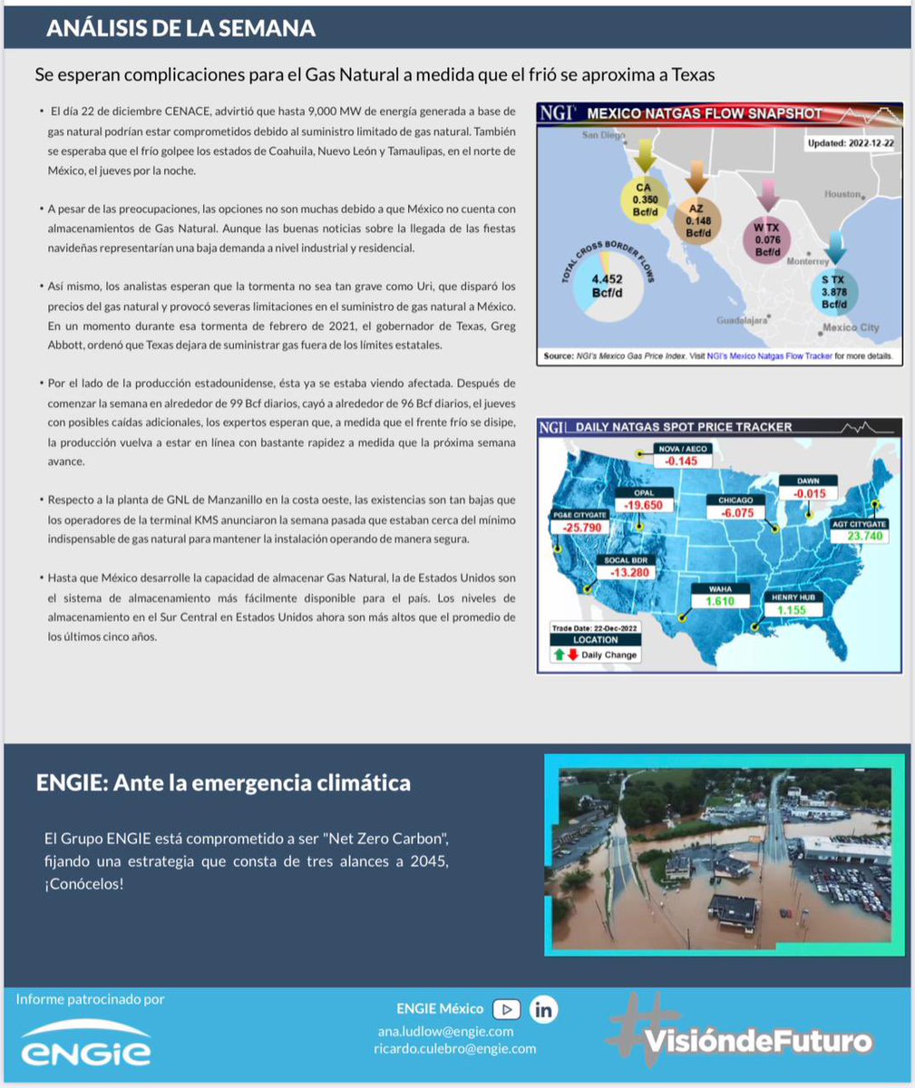 📕Estimados industriales,

Les compartimos el #reporte y #AnálisisSemanal en materia de Gas &amp; Power. ⚡️ y les deseamos unas muy felices fiestas. 🎄 

Vía: <a href="/ENGIEgroup/">ENGIE</a> 

#VisióndeFuturo ✅

#GasPower #Energy #Energía #Gas #Electricidad #Electricity