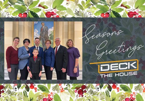 deckfornorman's tweet photo. For us, holidays are for celebrating wins, learning from losses, and appreciating our team. We are grateful for your encouragement, friendship, sharing of stories, and for your trust. My job is to pay it forward at the Capitol, and that’s my plan. #deckthehouse
#normanok #hd44 https://t.co/vzlM8A0EQV