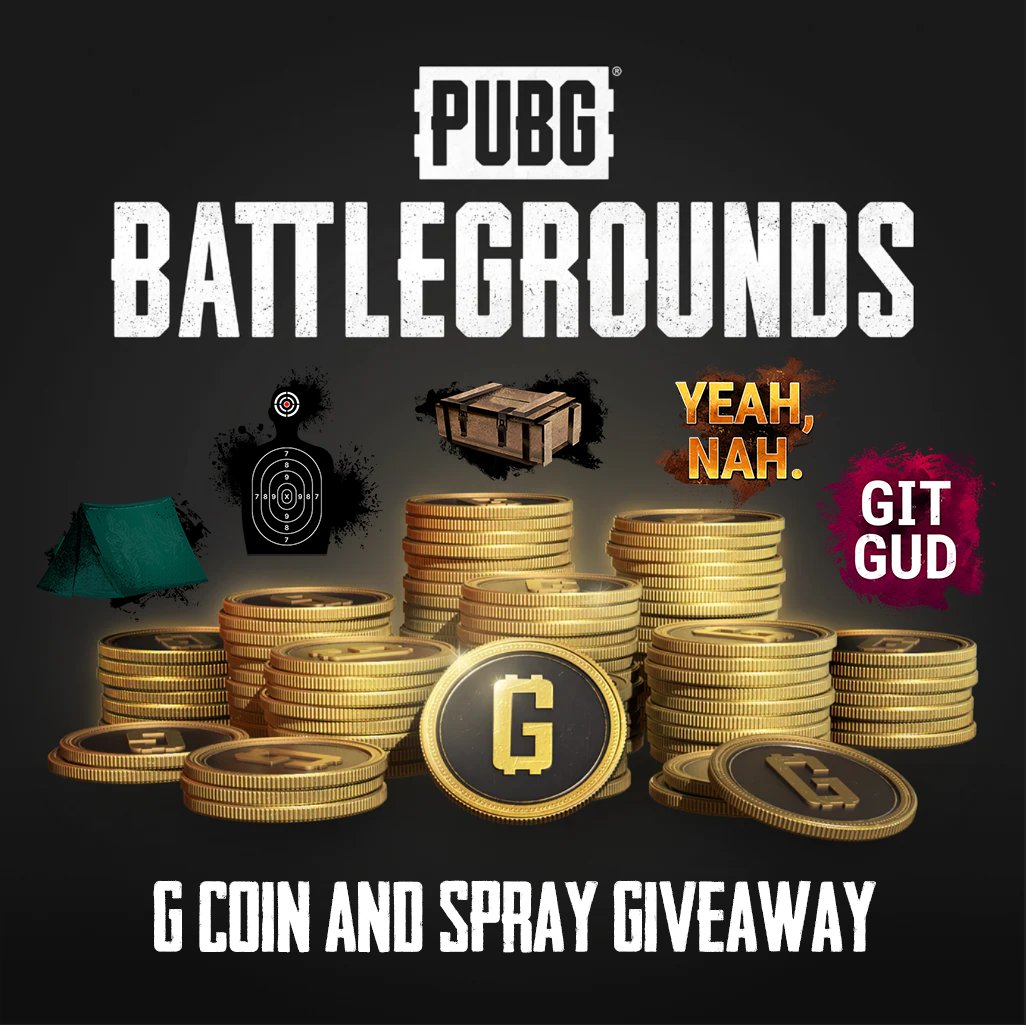 Happy Holidays #PUBG fam! 

Over the next 10 days I'll be giving away 500 G-Coin and a spray of your choice to 2 PC Steam players every day!

⏩RT to enter
⏩Follow to receive the codes

I hope you take some time to relax, see your loved ones or do what brings you joy!🥰
🐳