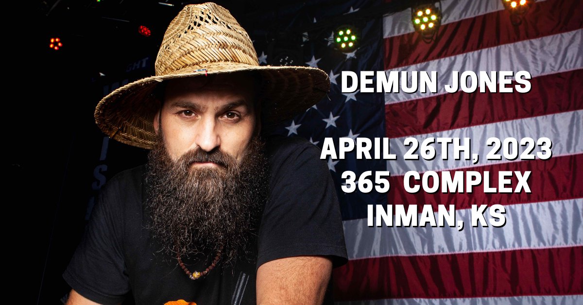 Make plans for Wednesday, April 26, 2023! Demun Jones is coming back to 365 Complex. Openers to be announced.

Doors open a 6pm
Show Starts at 7pm

Tickets available here: bit.ly/DemunJones365