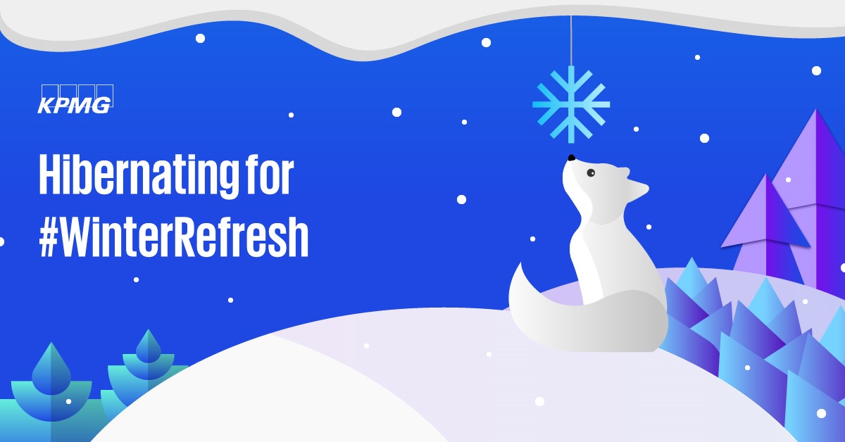 KPMG_Canada's tweet photo. To support the well-being of our people, our offices will be hibernating (closed) for our #WinterRefresh from December 26 to January 3. ❄ Learn more about life at #KPMG
https://t.co/oTMJGYKnFZ https://t.co/JVLiGZS65N