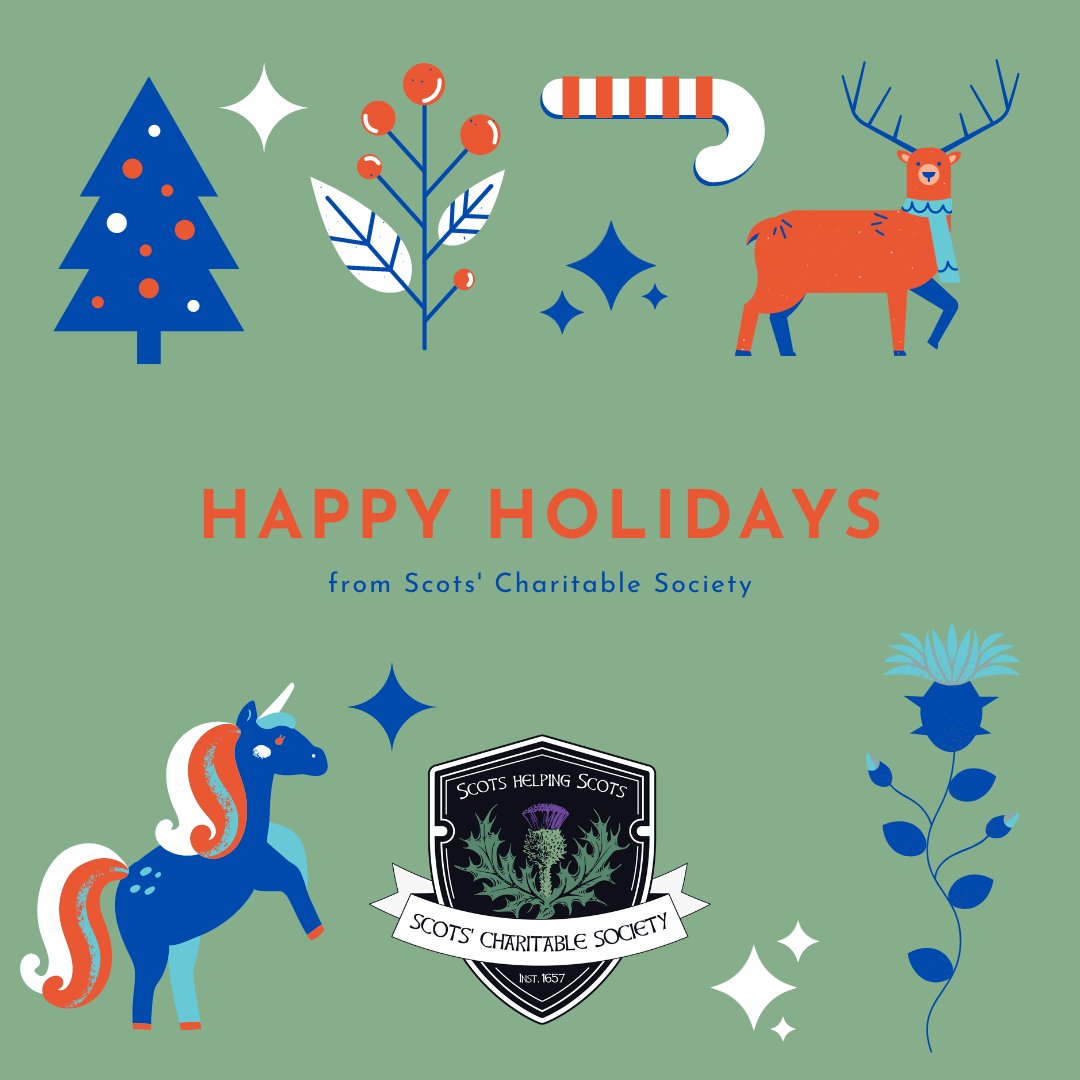 ScotsCharitable's tweet photo. We at the Scots' Charitable Society wish you all the joy, peace, and love this time of year brings. https://t.co/2QibX0tziO