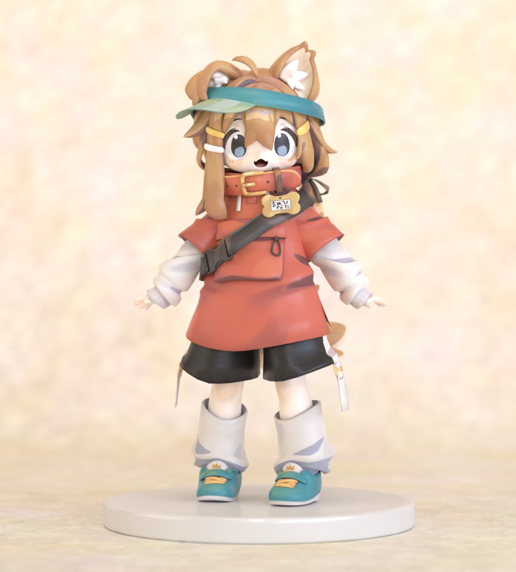 まめひなたちゃん可愛すぎる！フィギュア風にレンダリングしてみた