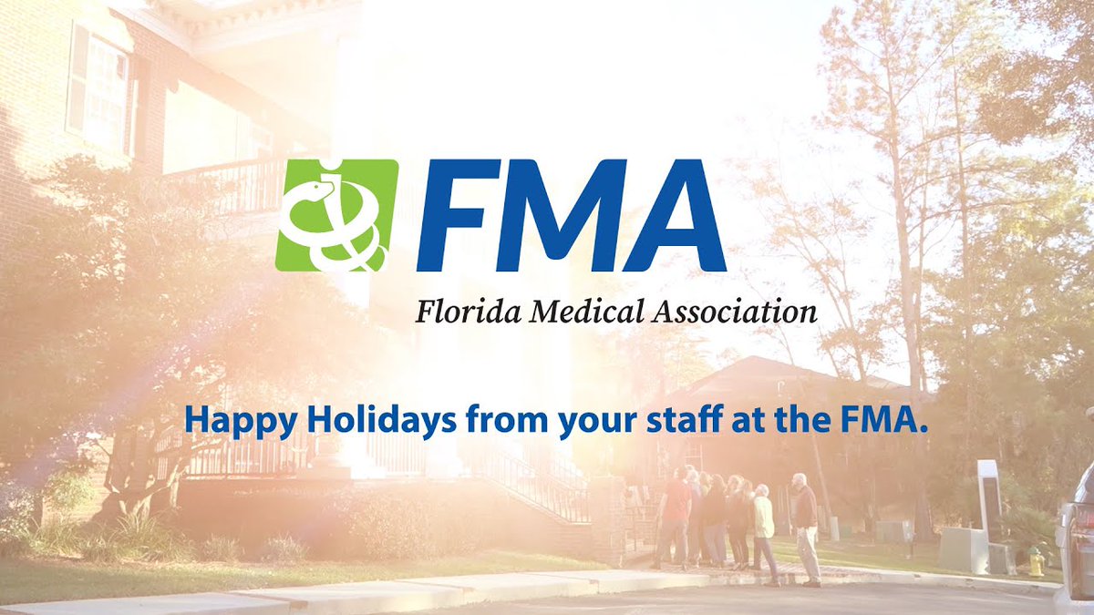 FloridaMedical's tweet photo. Happy Holidays from your staff at the Florida Medical Association! Thank, you, from the bottom of our hearts, for the opportunity to serve you as a member of the FMA. Watch the video we made just for you! https://t.co/wt1WsgjpWW https://t.co/9UIQDCVUpi