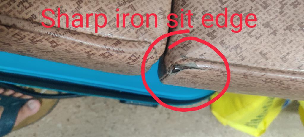 gyanasahu1's tweet photo. @AshwiniVaishnaw  Dear Sir,
I am travelling from Bangalore to bhubaneswar with the train 12503 (AGTLHumsafar)
The train is totally unsafe to travel in terms of cleaning, mentance, safety and many more.
I felt like no body is sirous about it.
I attached some of photos for your ref https://t.co/CtwlrMRIPT