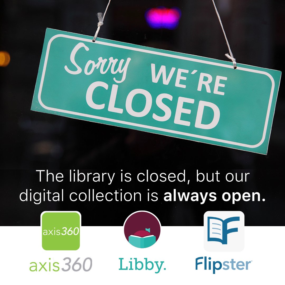 The building may be closed, but our eBooks, eAudiobooks, and digital magazine apps are always open! Download the free apps and log in with your Elmwood Park Library Card to get started. 

For more info, please visit our website: elmwoodparklibrary.org/ebooks-and-mor…