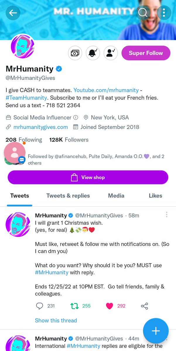 Marrlls669's tweet photo. @MrHumanityGives Liked, Retweeted, following you &amp; notifications on ✔️✔️
#MrHumanity https://t.co/lY8PK2KCft