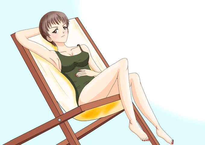 #くそ寒いので水着絵を貼る 