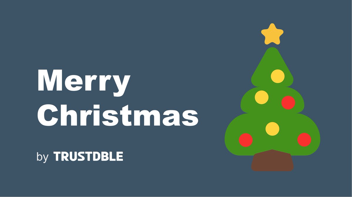 savian_io's tweet photo. From the team at @trustdble, we wish all of our colleagues, clients, and partners a very Merry Christmas and a wonderful time with your loved ones 🎅🎄 https://t.co/bEN1Qe0i33