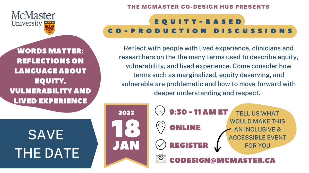 HAPPY HOLIDAYS!🎄We've had a memorable year &amp; we were so happy to share it with you! See you in 2023✨

SAVE THE DATE for our next Equity-Based Co-Production Discussions on language about equity, vulnerability, and lived experience! 

📅 Jan 18, 2023 at 930-11am ET
📍Zoom