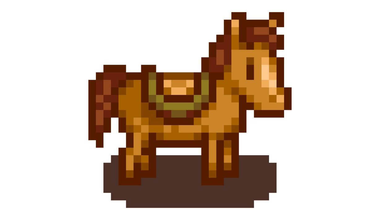 AnimalsPixel's tweet photo. Horse (Stardew Valley) https://t.co/nVqKBsdEeN