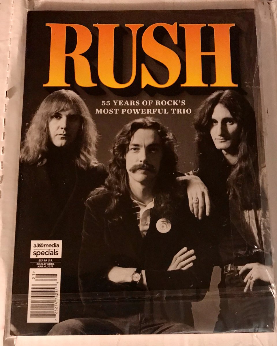 GeddysSoulPatch's tweet photo. MY 55 YEARS OF RUSH COLLECTOR’S EDITION MAGAZINE IS HERE! Keeping it in the plastic sleeve the seller sent it in so it stays protected. Last two pics are merely the start of my Rushtastic collection…stoked for what’s to come. ♥️♥️♥️ @RushFamTourneys #RushCollection #RushFamily https://t.co/HrmIuxTfz3