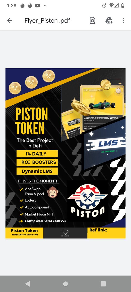 <a href="/MonstersCoins/">The Crypto Monster 🍪🍪</a> 🏎️🔥The Best Performance Rated Crypto #BSCGems #NFTs #passiveincome 🔥🏁💯 <a href="/MyDefi_team/">Piston token / Piston race</a> @PistonToken