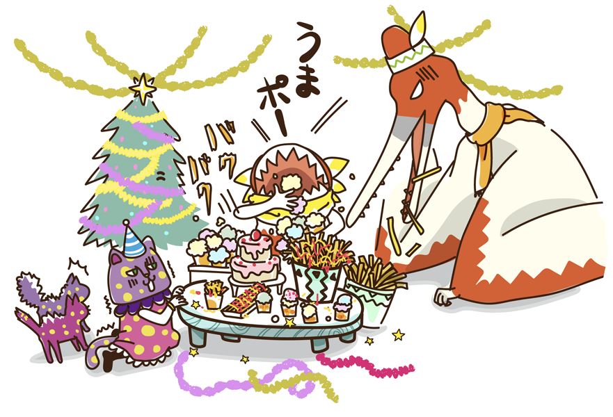 poteshin8989's tweet photo. 明日はクリスマス🎄
みんなでパーティーをしたポ🎉

ココではサンタさんに
プレゼントがもらえるんだって！🎅

我にもサンタさんは来るかなぁ…
ドキドキだポ🎁

#クリスマスイブ
#クリスマス
#クリスマスパーティー
#ポテ神 #ポテトルス
#ジャガーマン https://t.co/mcAN5RgDlq
