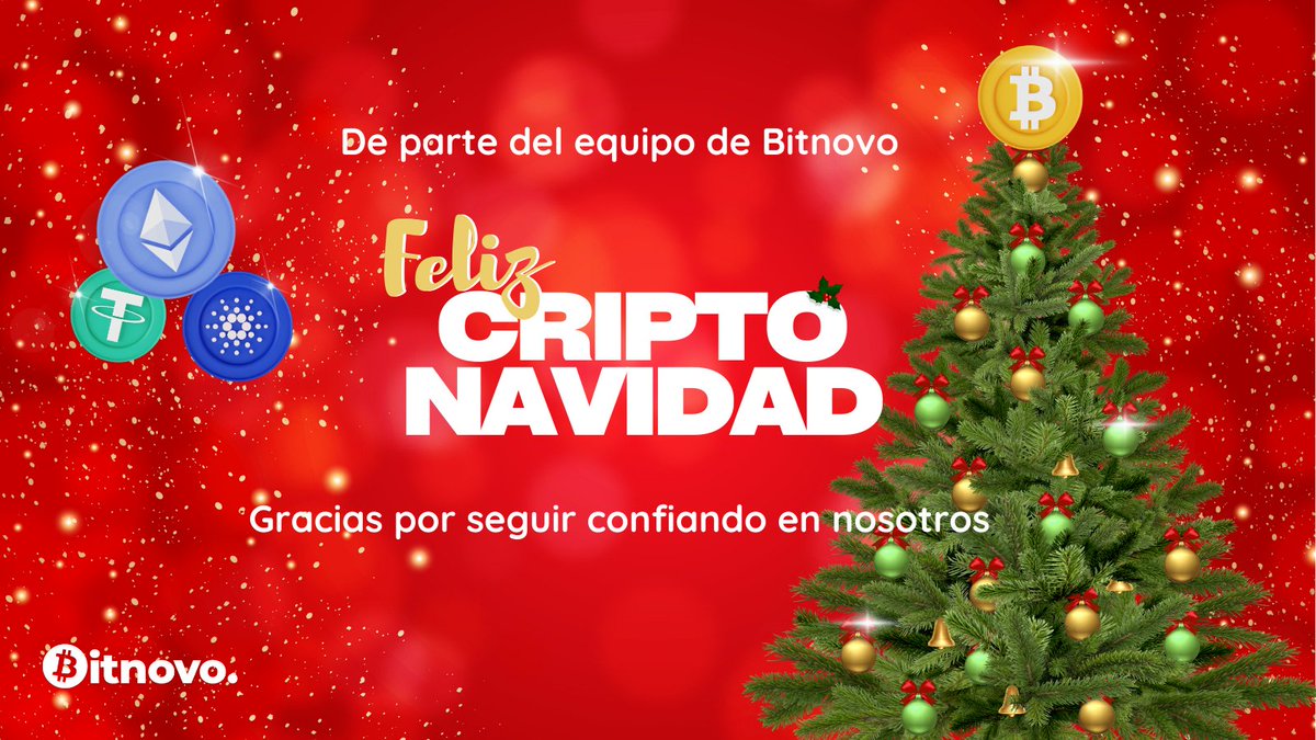 bitnovo's tweet photo. En un año que nos ha dado poca tregua y poco descanso 😓 reafirmamos que lo más importante es estar rodeados de los nuestros 🤗

El equipo de #Bitnovo, les desea una 🎄🎅🏻 FELIZ NAVIDAD 🎅🏻🎄

#criptonavidad #criptofiestas #feliznavidad https://t.co/RFt1laIlrs