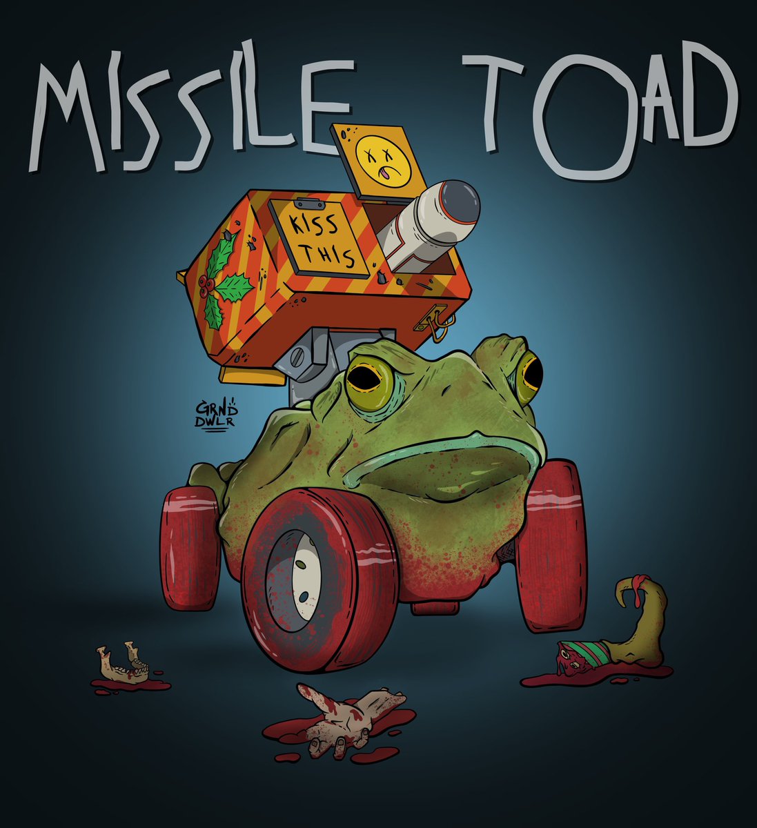 Ground_Dweller_'s tweet photo. Merry Happy everyone!!
Remember if Missile Toad graces your presence this year, you get to punch your loved ones in the throat! #MerryChristmas #missiletoad https://t.co/9jkZbpx2B5
