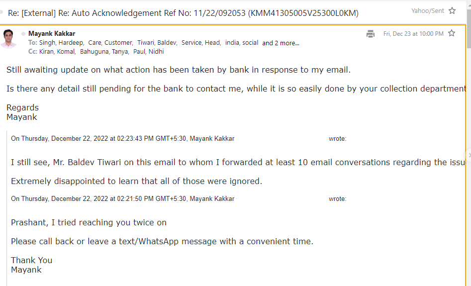 iwemkakkar's tweet photo. @StanChartIN see here the real state of affairs with your customer service. The issue I am chasing is 4 months stale. #besharam bank https://t.co/XMVt8z5kBw