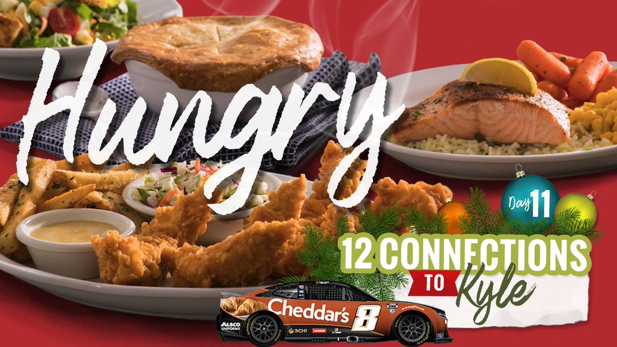 Even with 2 Cup Championships &amp; 60 Cup wins <a href="/KyleBusch/">Kyle Busch</a> is still hungry for more. He's got a relentless drive &amp; we're here for it. 

No matter what you're hungry for, you'll Get A Lot For Not A Lot at Cheddar's &amp; that makes everyone a winner. 

RT and you might score some swag.🎁