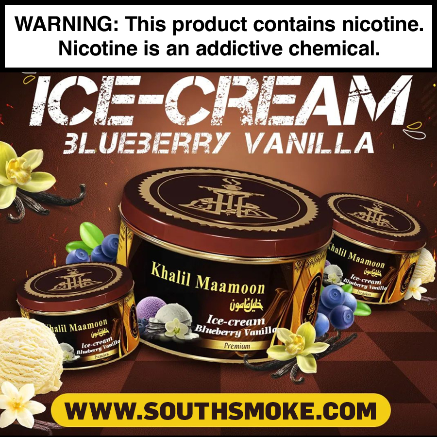 SouthSmokeCom's tweet photo. Ice-cream Blueberry vanilla embarks you on a palatial journey of scrumptious blueberry that explodes in the mouth with its ultimate coolness. Available at South Smoke
#KhalilMamoon #KMHookah #IceCream #Shisha #Hookah #SouthSmoke #HookahLounge #TraditionalShisha #ShishaSmoke https://t.co/guLDZWzxUo