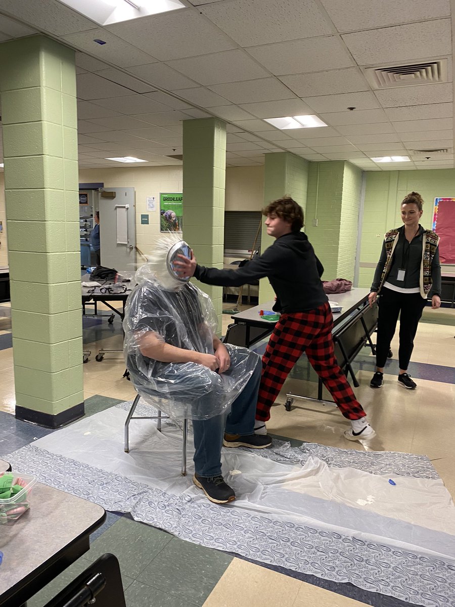 EMSPRIDE1's tweet photo. EMS fundraising event - pie a teacher was a huge success and a lot of fun! We appreciate our teachers and students who participated #emspride https://t.co/V3J0V7lYAa