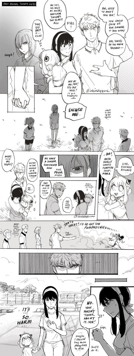 christyyeeee's tweet photo. Post reveal tennis - they’re not like, together yet. (Part 1) #twiyor #SPY_FAMILY #SPYxFamily #loidxyor #loidyor  #ロイヨル #スパイファミリー #로이요르 https://t.co/fRmjGxUNco