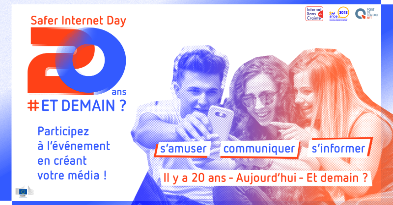 Pour les 20 ans du #SaferInternetDay en février 2023
📢 Donnons la parole aux #jeunes sur leur vie en ligne et leurs souhaits pour demain 
🎥 En classe, dans vos espaces jeunesse, à la maison, participez à la campagne #etdemain 
👉 internetsanscrainte.fr/sid