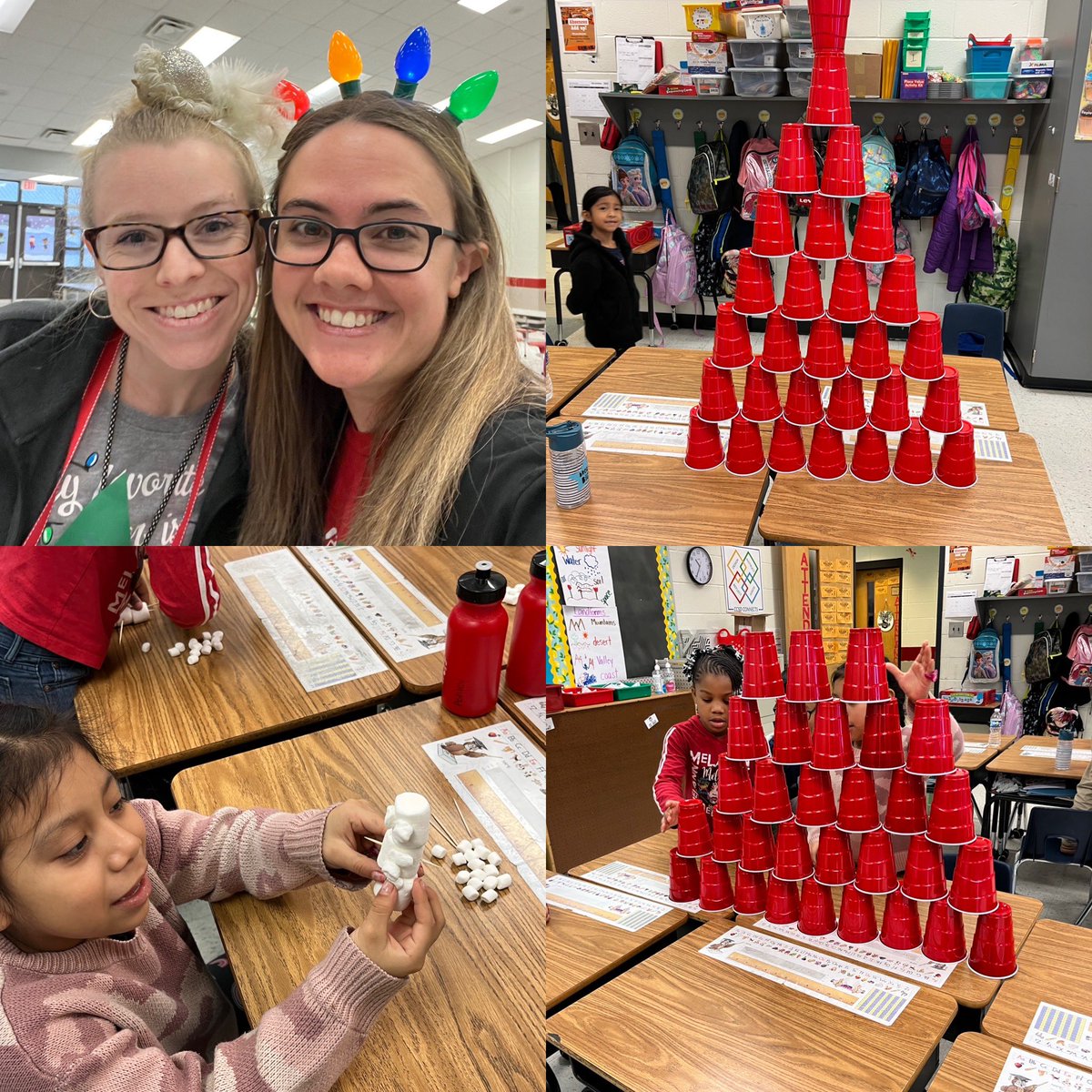 Closing out the day before break with an amazing sing along, my teacher bestie, building snowmen with marshmallows and the tallest tree challenge. <a href="/Hasty_Huskies/">Hasty Fine Arts Acad</a> <a href="/Beth_Coryell/">Beth Coryell</a> <a href="/MRegan0123/">Dr. Rosario-Regan</a>