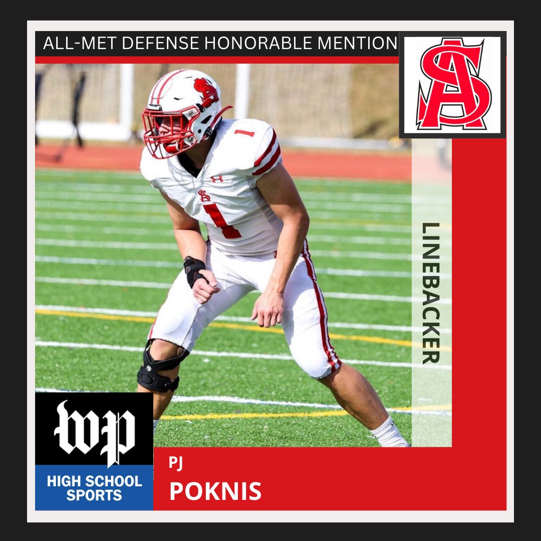 Congrats to Class of 2023 LB PJ Poknis (@PJP_05 ) on @WashPostHS All-Met Honors ‼️ #GoCavs | #TTTIMD ♦️♦️