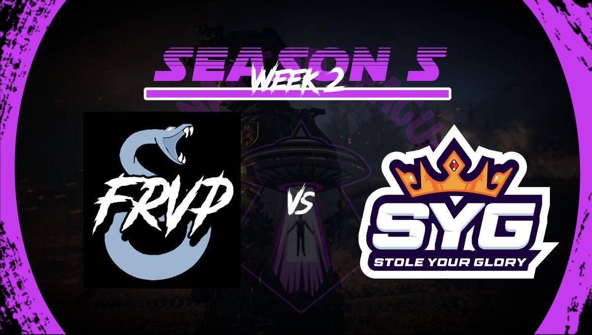 Paid Entry Season 5 Week 2 Division Matchup! (Div Eclipse) <a href="/FrostedVipers/">Frosted Vipers</a> (1-0) VS SYG (0-1)