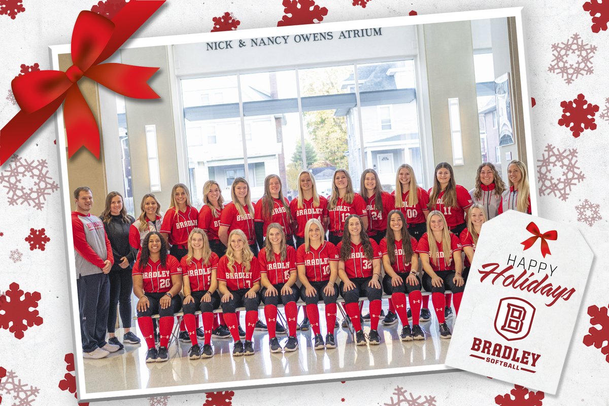 Happy Holidays from Bradley Softball!❄️