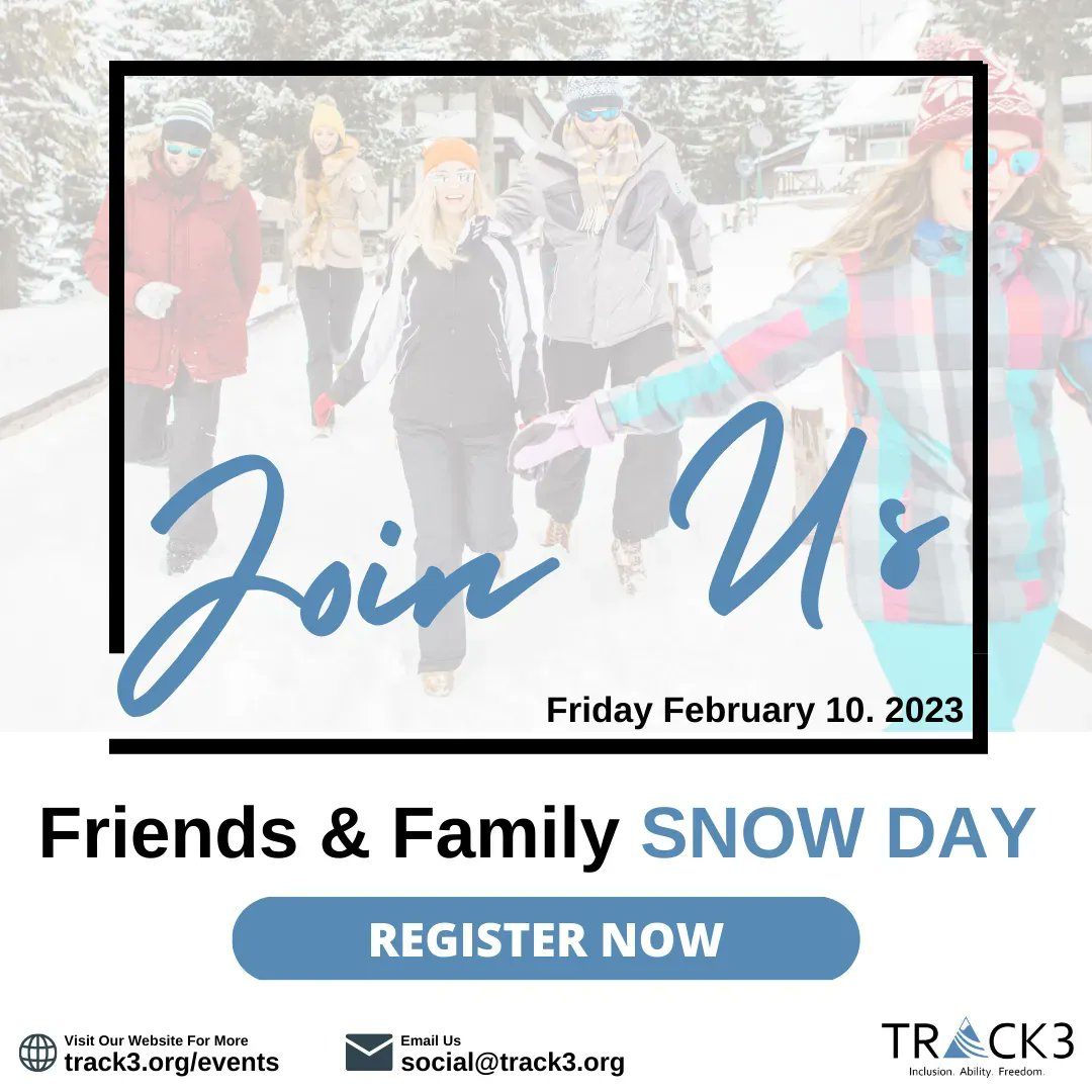 SNOW DAY ANNOUNCEMENT! 
Ontario Track3's Annual Friends and Family SNOW DAY Registration NOW OPEN! Secure your participation and join us on Friday February 10th, 2023 at <a href="/CraigleithSki/">CSC</a> Ski Club - One of Ontario's premium private clubs! 
Visit: buff.ly/3jrTBjB