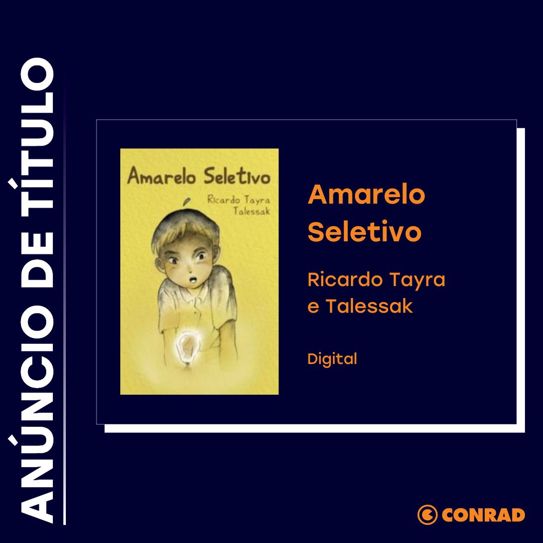 ConradEditora's tweet photo. #NovidadeConrad
Tem quadrinho novo chegando no catálogo digital da Conrad: vem aí AMARELO SELETIVO de @ricardotayra e @Talessak !!!
Em breve teremos mais detalhes, aguardem!
#ConradEditora #AmareloSeletivo https://t.co/kwWOfvwmNy